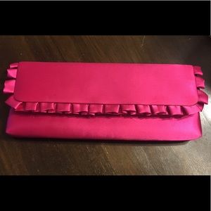 La Regale Pink Ruffle Clutch